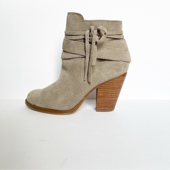 Suede Sole Society Stack heel Ankle Bootie - Picture 3 of 6